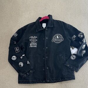Gap x NBA Black Denim Jacket   Sold out!!! sz small all star